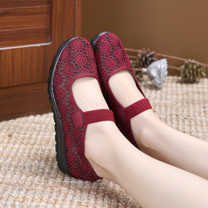 夏季新款老北京布鞋女士透气网眼鞋学生网鞋一