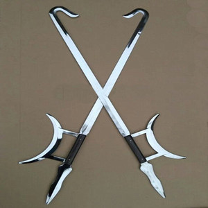 武术不锈钢双刀图片