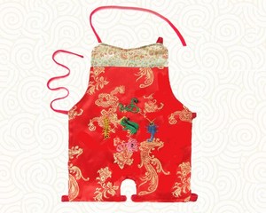 小孩裹肚端午节五毒婴儿刺绣绸缎纯棉里男女宝宝大红衣服肚兜肚围