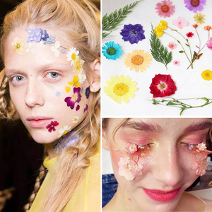 新娘干花瓣妆脸部装饰花朵脸贴造型面妆影楼写真走秀头饰演出眼妆