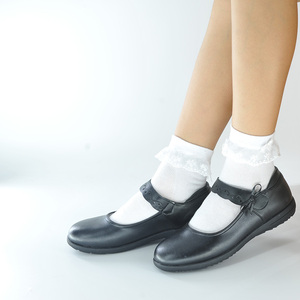 女童白色花边短袜薄款网眼透气学生蕾丝粉色公主袜表演出白袜