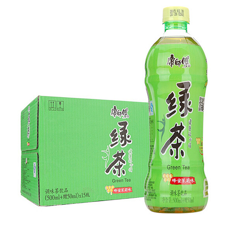 康师傅绿茶蜂蜜茉莉味茶饮料500ml 15瓶整箱正品新日期 北京包邮