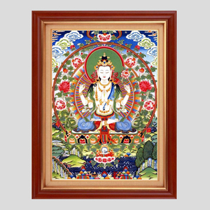 十字绣观音菩萨像系列 新款法国r线 span class=h>唐卡 /span>四臂