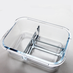 分隔分离带饭菜玻璃饭盒便当盒可微波炉加热密