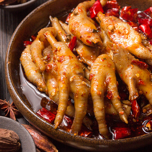 麻辣鸡爪 span class=h>凤爪 /span>鸡脚肉类卤味熟食私房菜