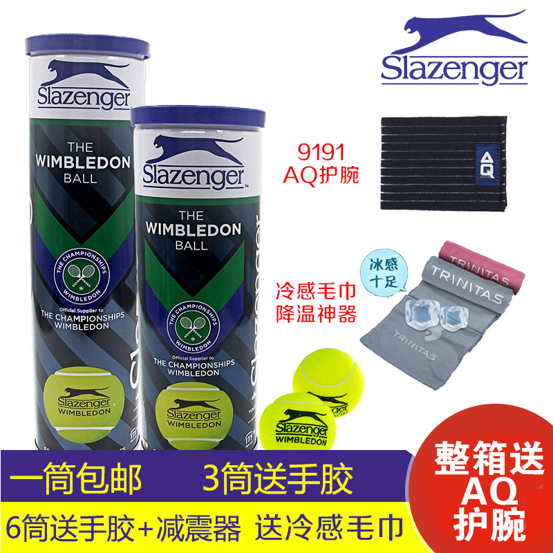 网球专业比赛训练铁罐史莱辛格Slazenger包邮温网用球紫康凯体育