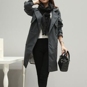 中年妈妈装中长款风衣外套2018春装新款大码