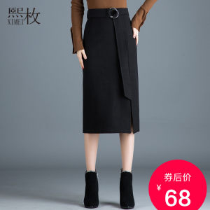 【冬裙子半身毛呢中长款图片】冬裙子半身毛呢