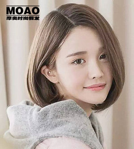 假发女短发头套发套自然bobo头网红圆脸全头