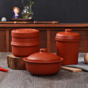 紫砂陶瓷蒸饭蒸汤带盖一人份无釉炖罐隔水盅小炖盅盅沙县小吃燕窝