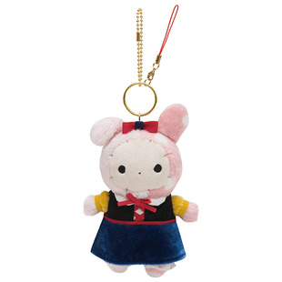 (现货)日本正品限定忧伤马戏团白雪公主扮装兔子公仔小挂件钥匙扣