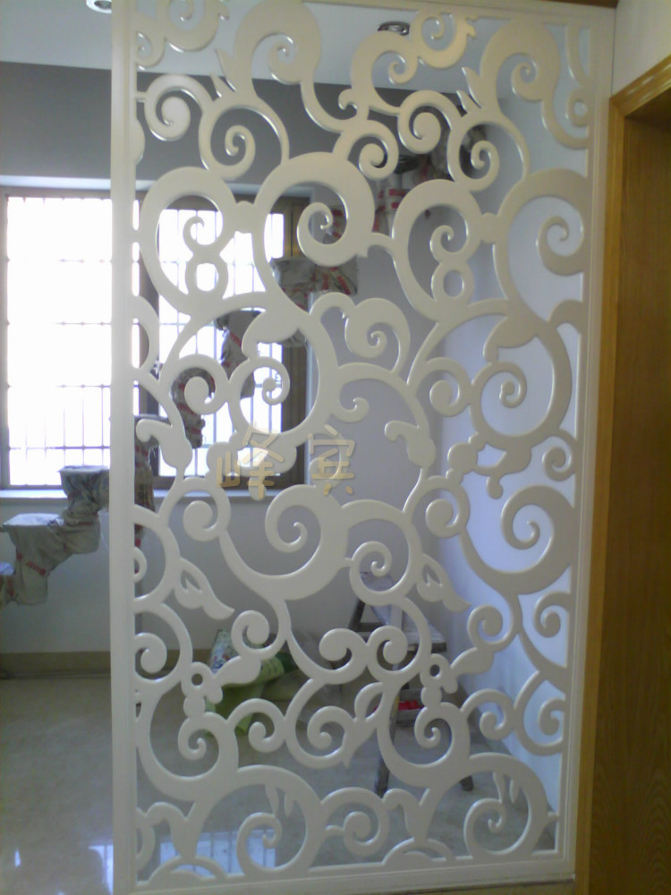 东阳木雕通花密度板镂空雕花板隔断 祥云背景墙花格屏风鞋柜玄关