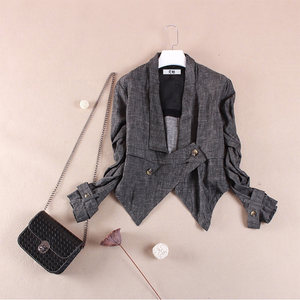 牛仔小外套女春秋季2018新款长袖时尚修身短