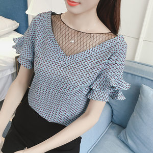 女士莫代尔黑白条纹t恤女短袖2017韩版新款 宽