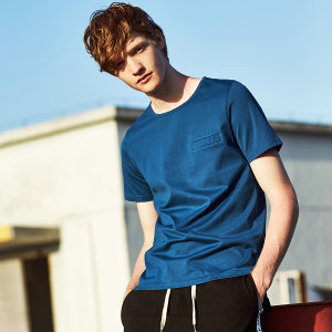 青少年纯色t恤衫图片