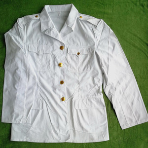 > span class=h>常服 /span>涤棉平布白色男士制服西装上衣工作服上衣