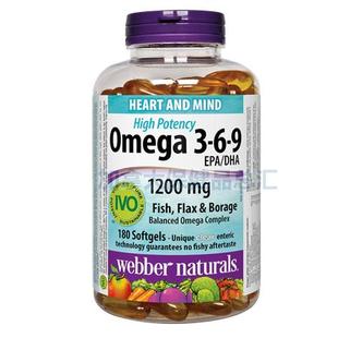 加拿大 webber naturals 伟博 omega 3-6-9 1200mg 180粒