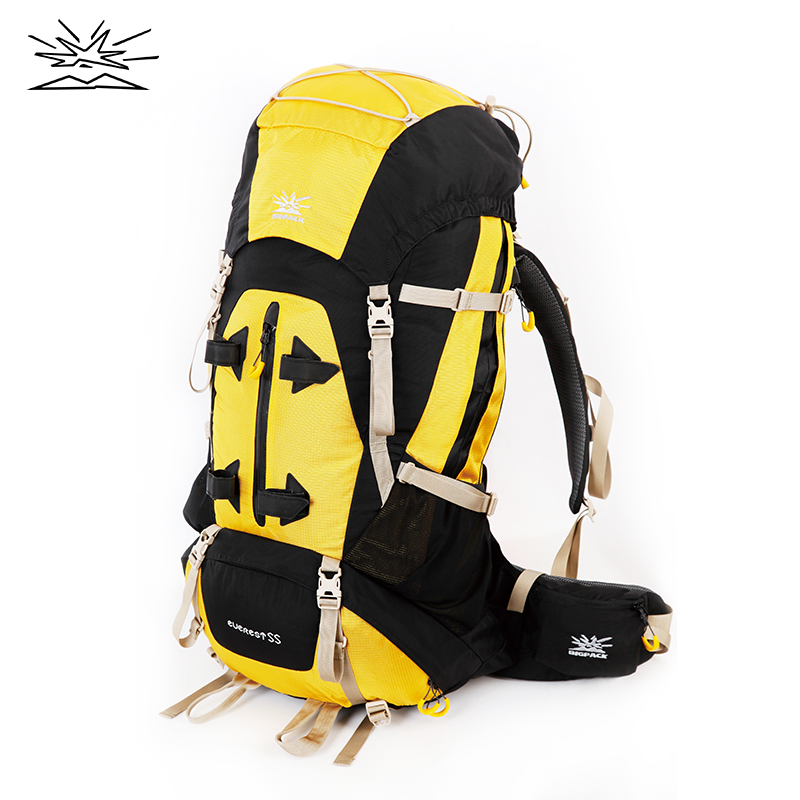 BIGPACK派格男女款登山包户外徒步双肩背包旅行包自带防雨罩55L