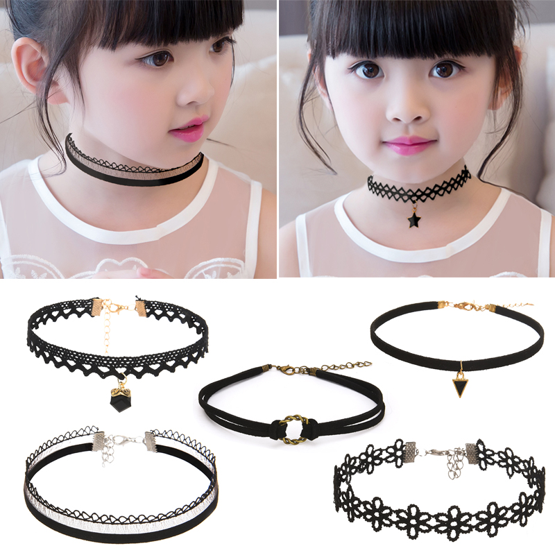 儿童项链饰品女孩百搭女童项链配饰韩国时尚宝宝项圈公主锁骨链