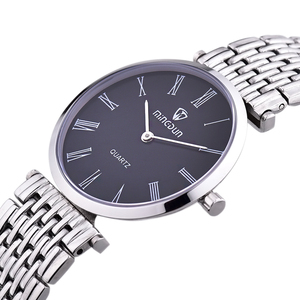 名盾手表男士超薄防水休闲腕表 蓝宝石镜面 商务复古石英表 男表