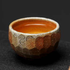 台湾柴烧杯茶杯纯手工无釉自然落灰 茶具复古品茗杯主人杯粗陶杯