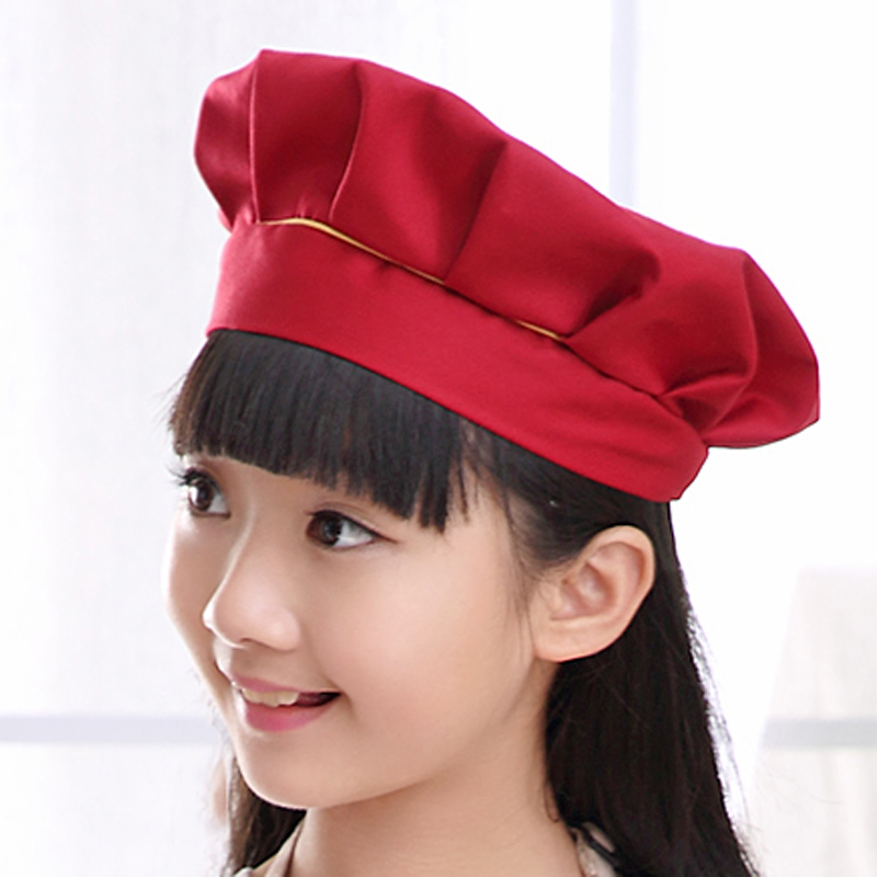 美雅韩版涤棉儿童厨师帽小孩画画衣定制印字印图logo围裙定做包邮