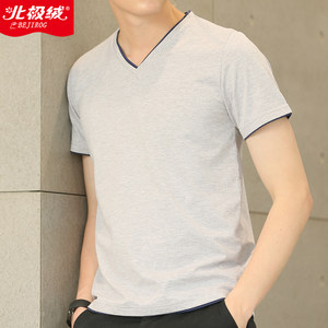 夏季新款短袖T恤男半袖两件套韩版衣服休闲运