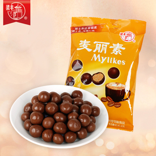 梁丰卡布奇诺麦丽素巧克力豆80后怀旧休闲经典65g(代可可脂)