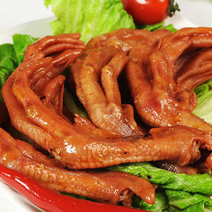 熟食 老裴现卤 span class=h>鸭掌 /span> 微微辣 酱香卤味 10个一包 