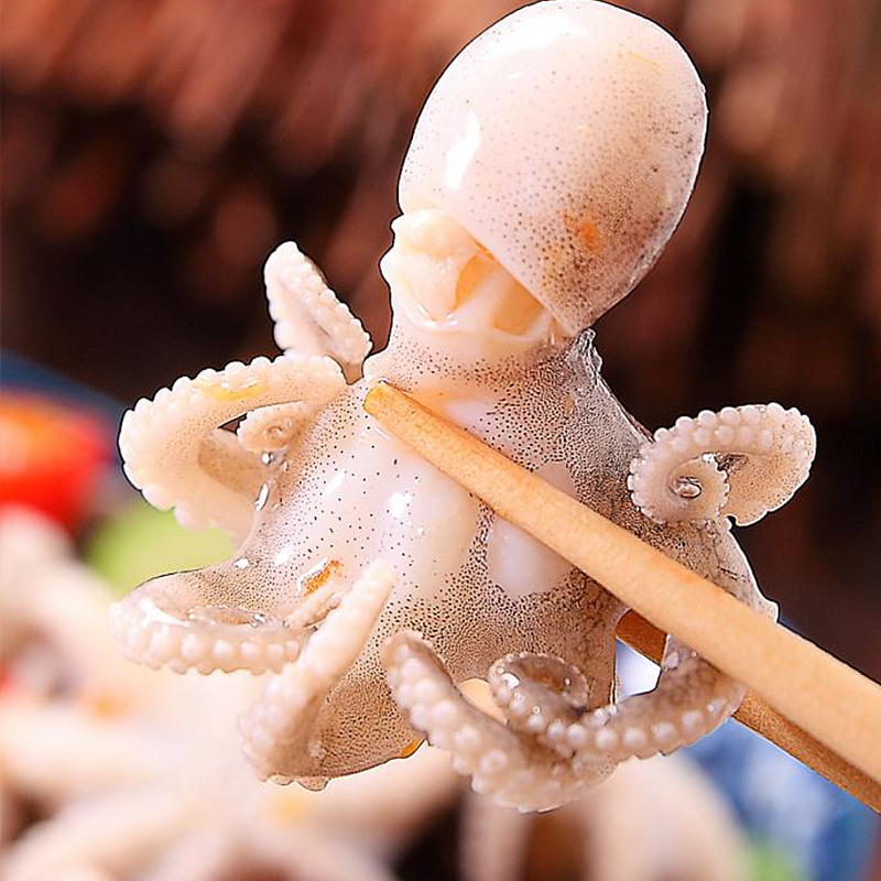 鲜佰客 新鲜活冻小八爪鱼 海鲜章鱼足腿冷冻鱿鱼长脚八带鱼250g