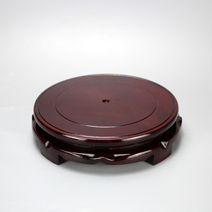 木质底座摆件奇石花盆景花瓶香炉玉佛陶瓷鱼缸底座圆形旋转木托架