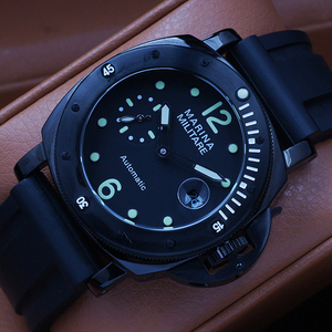 正品parnis表marinamilitare自动机械男表史泰龙敢死队耐磨胶带表