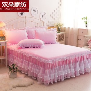 韩版公主欧式床裙蕾丝床裙单件床罩单件床盖席