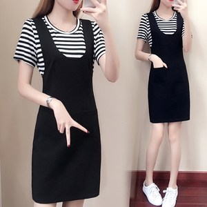 2018夏装新款休闲两件背带连体短裤女5016显