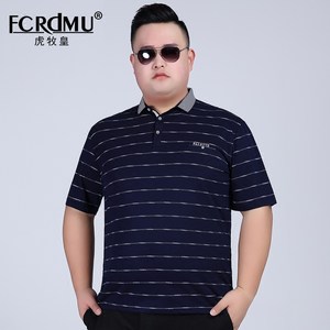 中年男士圆领短袖t恤纯棉 爸爸装中老年男装夏