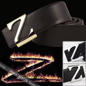 商务送礼 佐罗  span class=h>z /span>字纯铜扣 男士头层牛皮皮带 