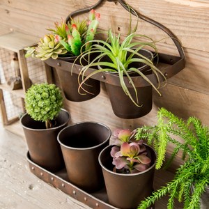 美式乡村壁挂花盆 span class=h>组合 /span> 创意墙壁装饰铁艺花器