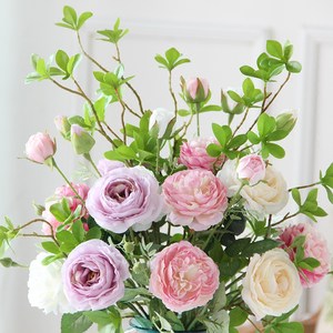 特价单支 span class=h>玫瑰花 /span> 巴西玫仿真花绢布假花客厅餐桌
