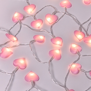 少女心ins span class=h>爱心 /span>灯串 布艺粉色桃心房间布置装饰