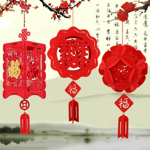 节日挂饰店庆开业 span class=h>吊饰 /span>福字小花球大灯笼 span