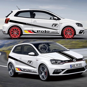 大众新波罗车贴polo改装拉花贴纸gti golf 尚酷汽车个性装饰车贴