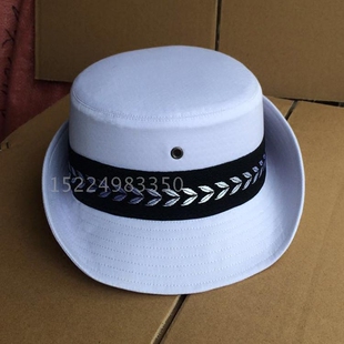 演出礼仪99女款警察帽卷檐边帽制式交警帽子大檐盖翻边物业保安帽